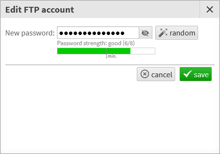 Set a (new) FTP password