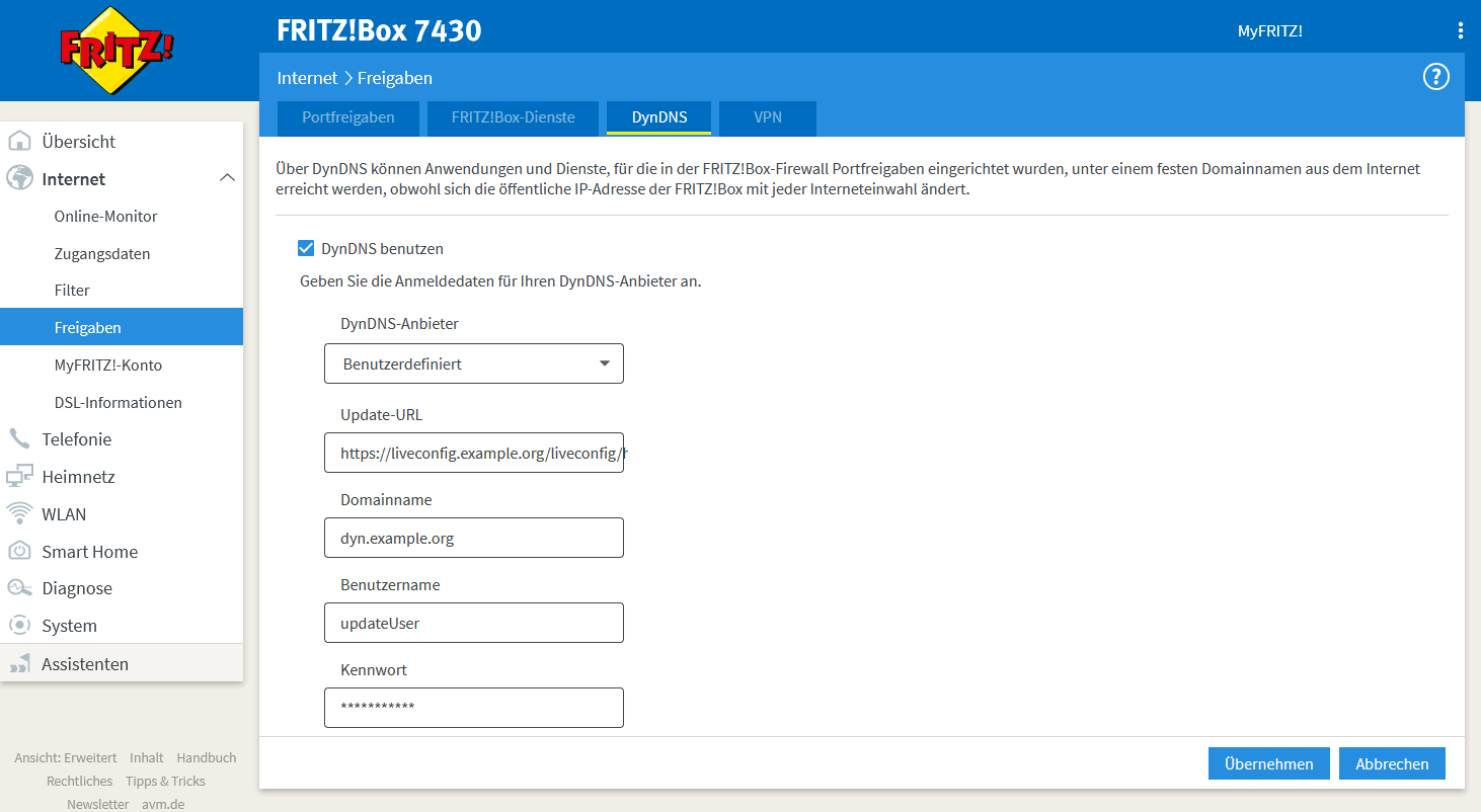 Dynamic DNS with FRITZ!Box